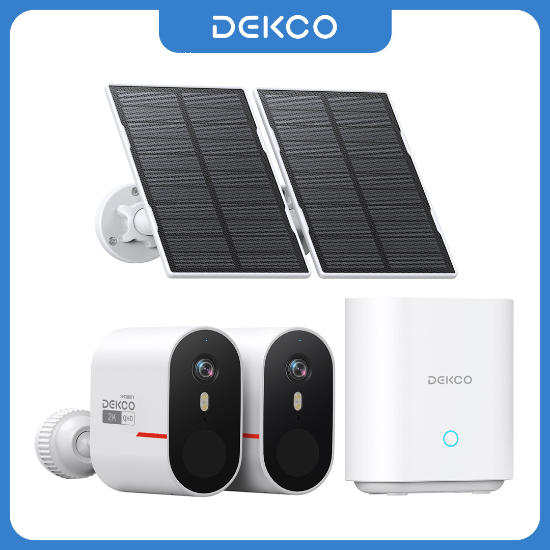 Home Security Monitoring Service - 덱코 3MP WiFi 태양광 카메라 시스템