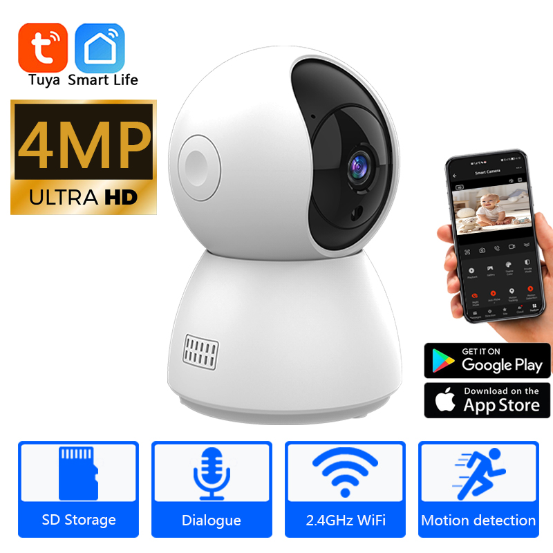 Home Security Xiaomi - HD 4MP Tuya 스마트 미니 WiFi