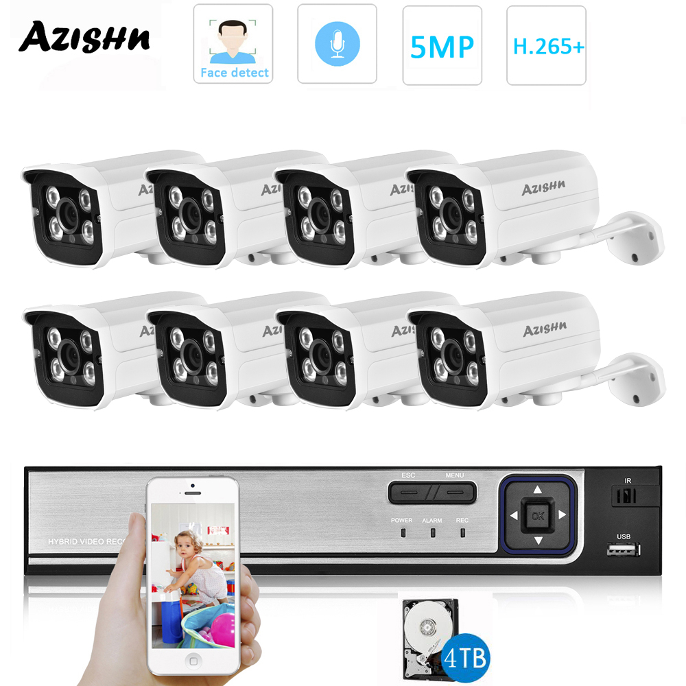 Home Security Video Recording Systems - H.265 HD 5MP POE NVR 키트,