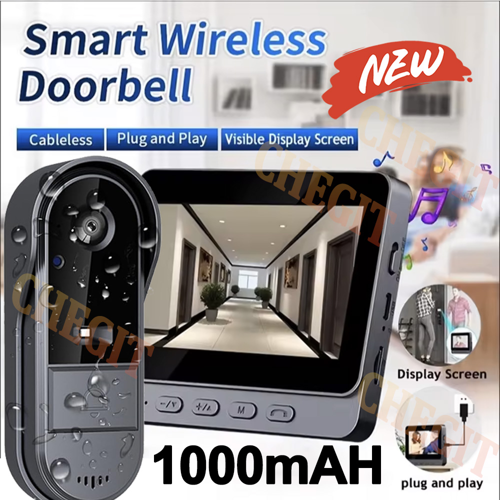Home Security Monitoring Service - 무선 와이파이 초인종 카메라 1080P 비디오