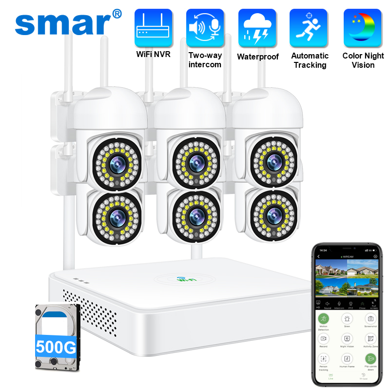 Home Security Monitoring Service - Smar 3MP 무선 CCTV 보안 카메라