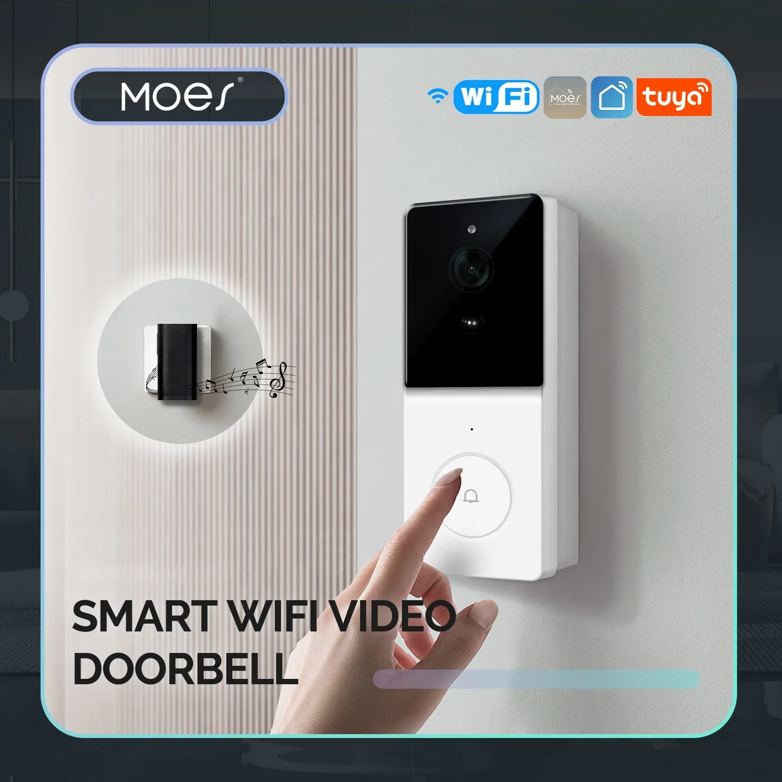 Home Security Monitoring Service - MOES 투야 스마트 와이파이 비디오 초인종