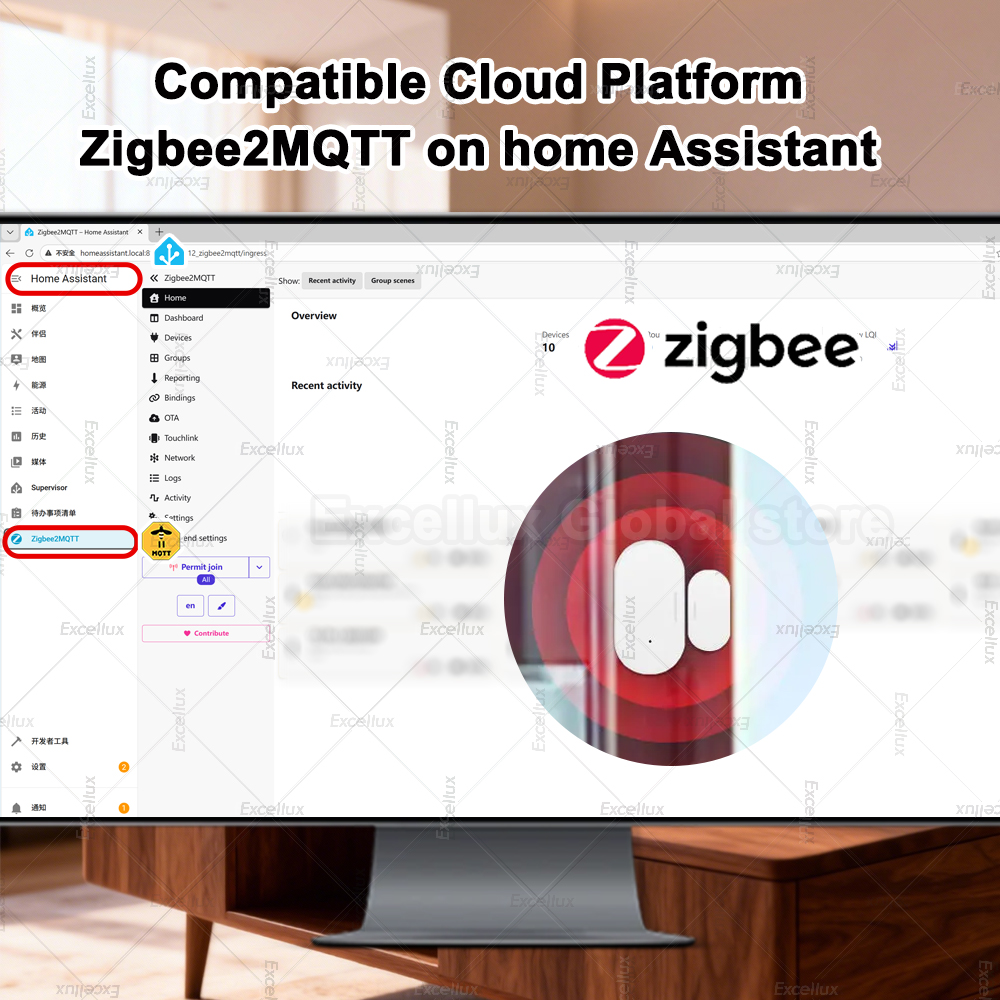 Zigbee 3.0 밝기/진동 센서가있는 도어 윈도우  - Home Security Tools 리뷰 및 가격