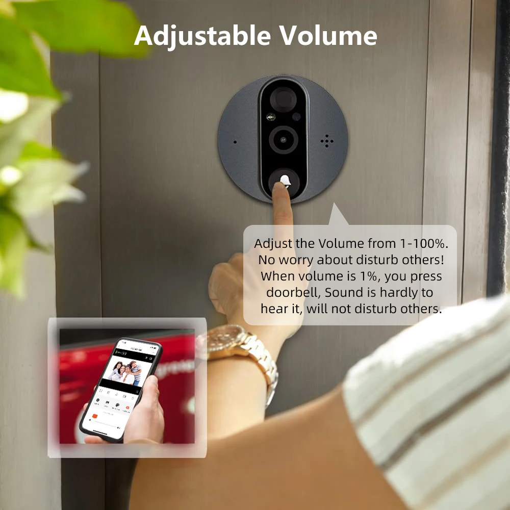 3MP 2.4G 와이파이 스마트 투야 구멍 초인종 문짝 - Home Security Monitoring Service 리뷰 및 가격