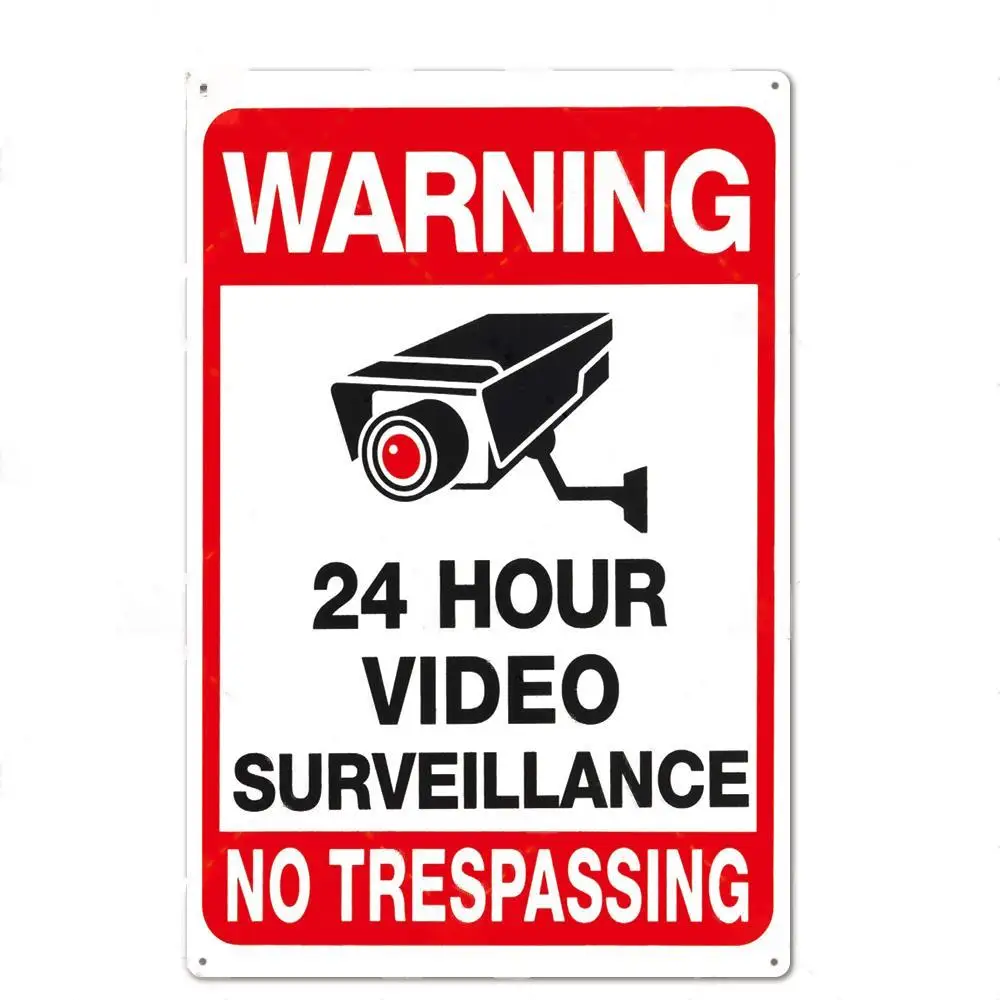 개인 소유지 출입금지 24시간 영상 감시 금속 간판 경 - Home Yard Security 리뷰 및 가격
