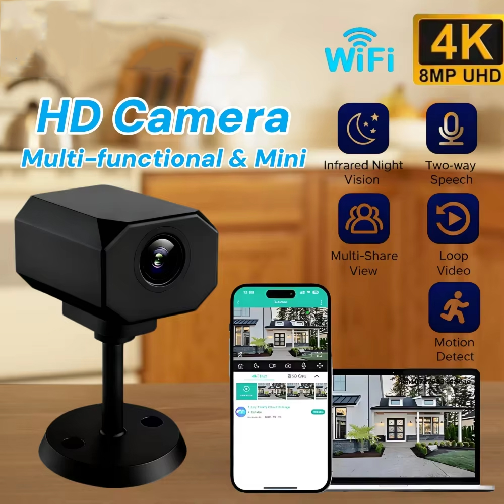 4K HD WiFi 보안 카메라, 가정용 미니 스마트  - Home Security For Apartments 리뷰 및 가격