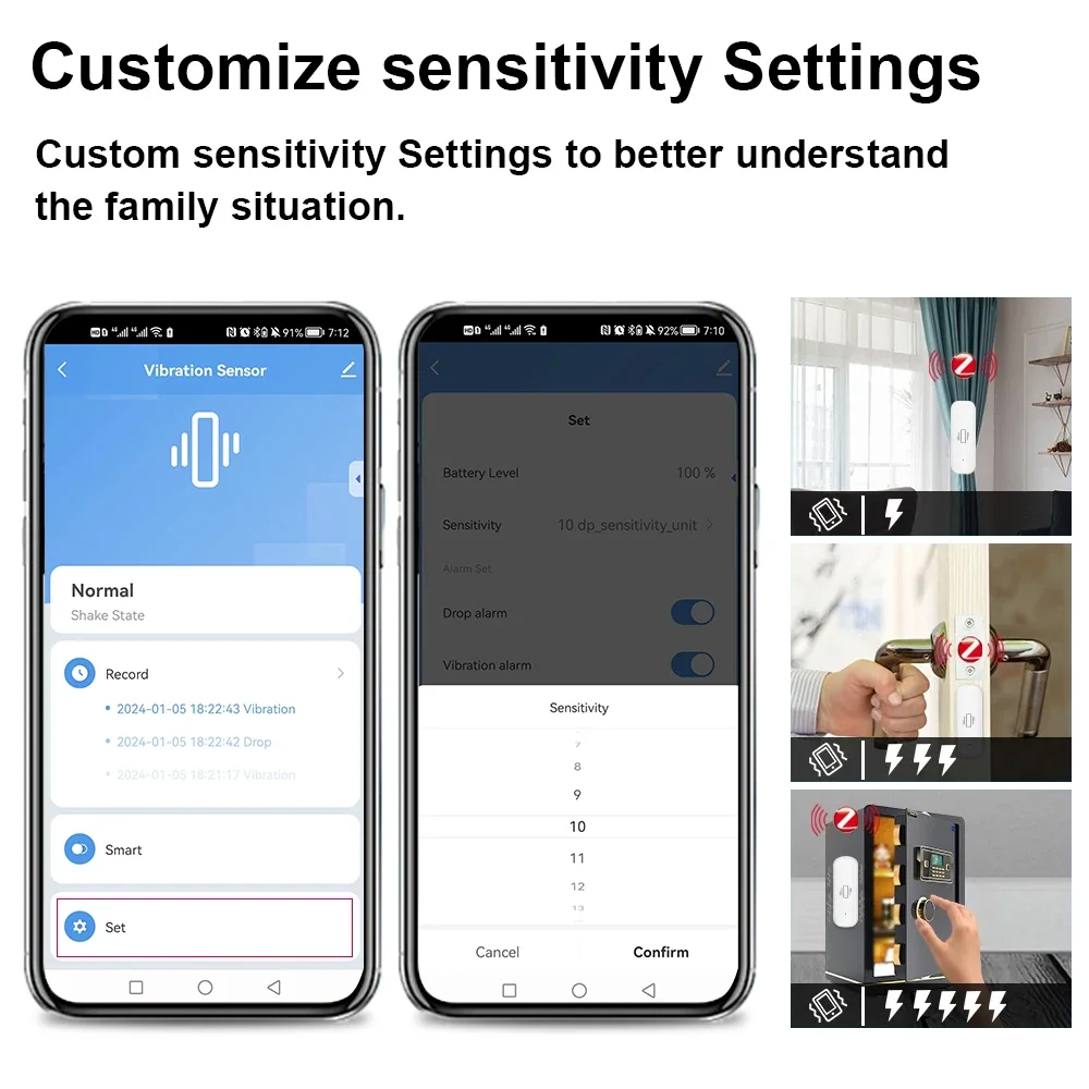 스마트 ZigBee 진동 센서 앱 모니터 홈 보안 보호 - Home Security Tools 리뷰 및 가격