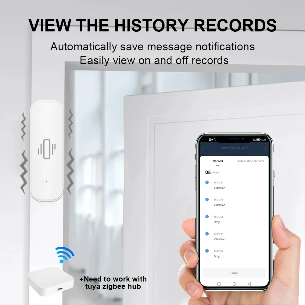 스마트 ZigBee 진동 센서 앱 모니터 홈 보안 보호 - Home Security Tools 리뷰 및 가격