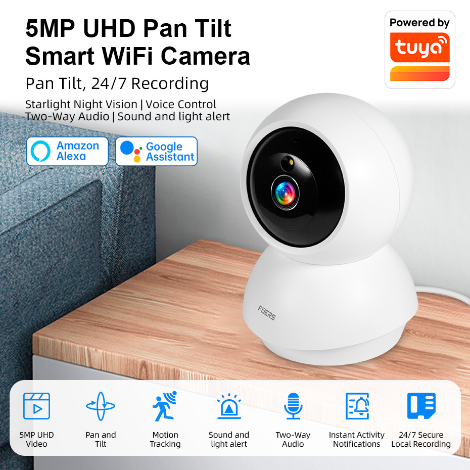 푸어스 5MP WiFi 카메라 가정용 실내 무선 IP  - Home Security Xiaomi 리뷰 및 가격