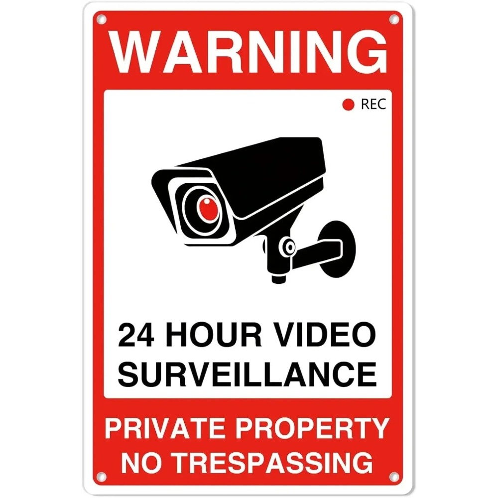 개인 소유지 출입금지 알루미늄 표지판(비디오 감시 기능 - Home Yard Security 리뷰 및 가격