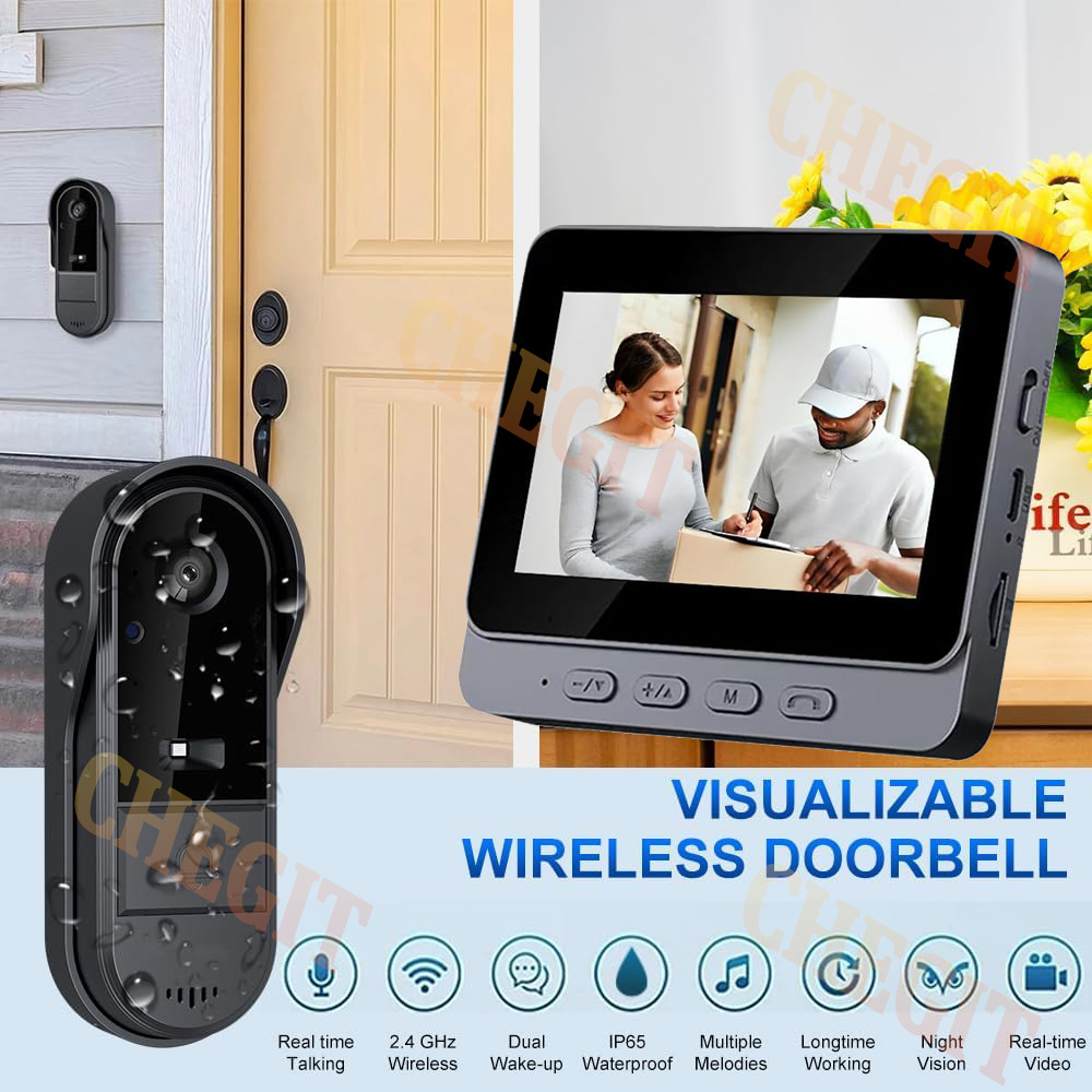 무선 와이파이 초인종 카메라 1080P 비디오 인터콤  - Home Security Monitoring Service 리뷰 및 가격