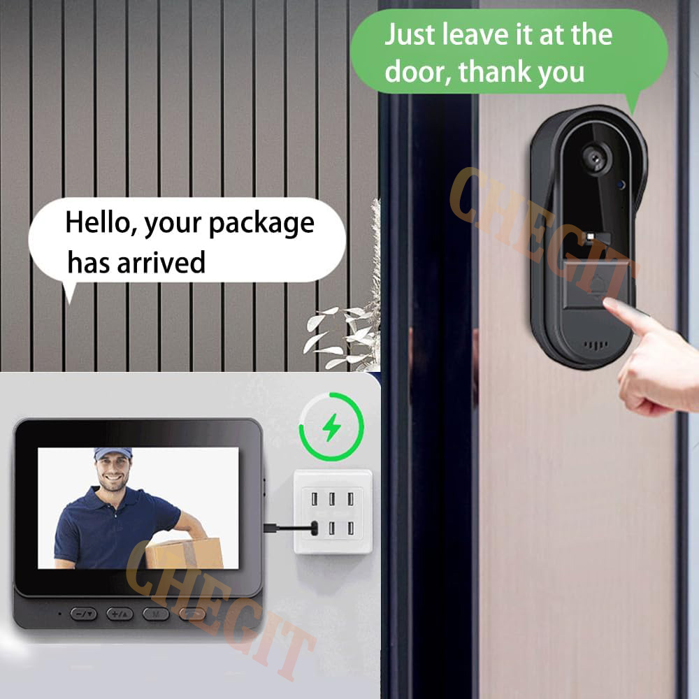 무선 와이파이 초인종 카메라 1080P 비디오 인터콤  - Home Security Monitoring Service 리뷰 및 가격