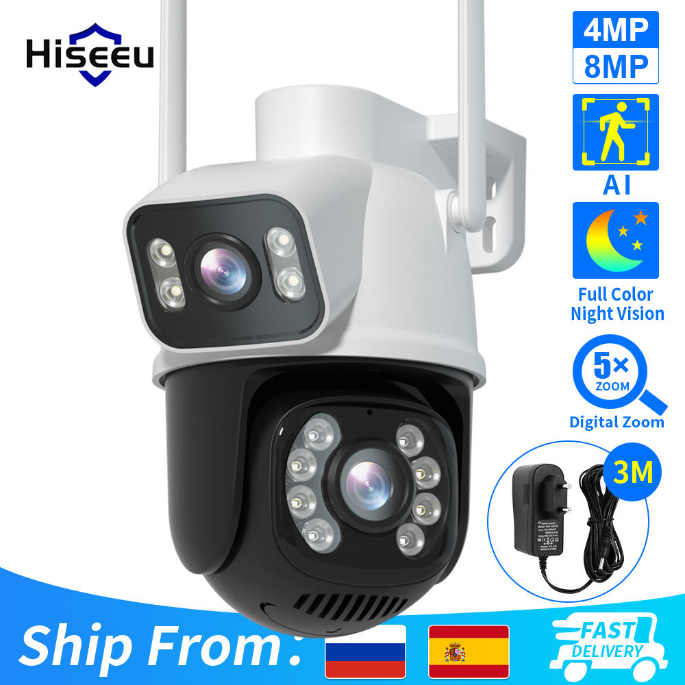 Hiseeu 4K 8MP PTZ Wifi IP 카메라  - Home Security Camera Xiaomi 리뷰 및 가격