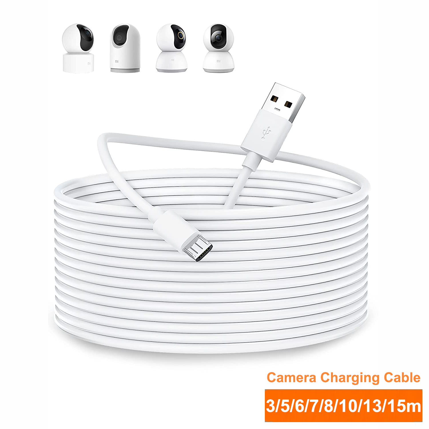 Xiaomi MI 360용 3~13m 마이크로 USB  - Home Security Camera Xiaomi 리뷰 및 가격