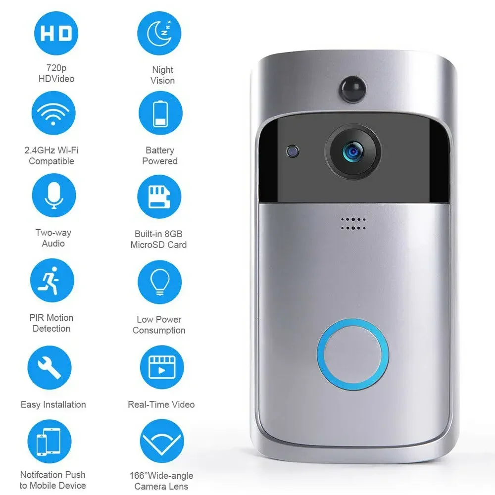 720P HD 스마트 홈 무선 WIFI 초인종 카메라  - Home Security Monitoring Service 리뷰 및 가격