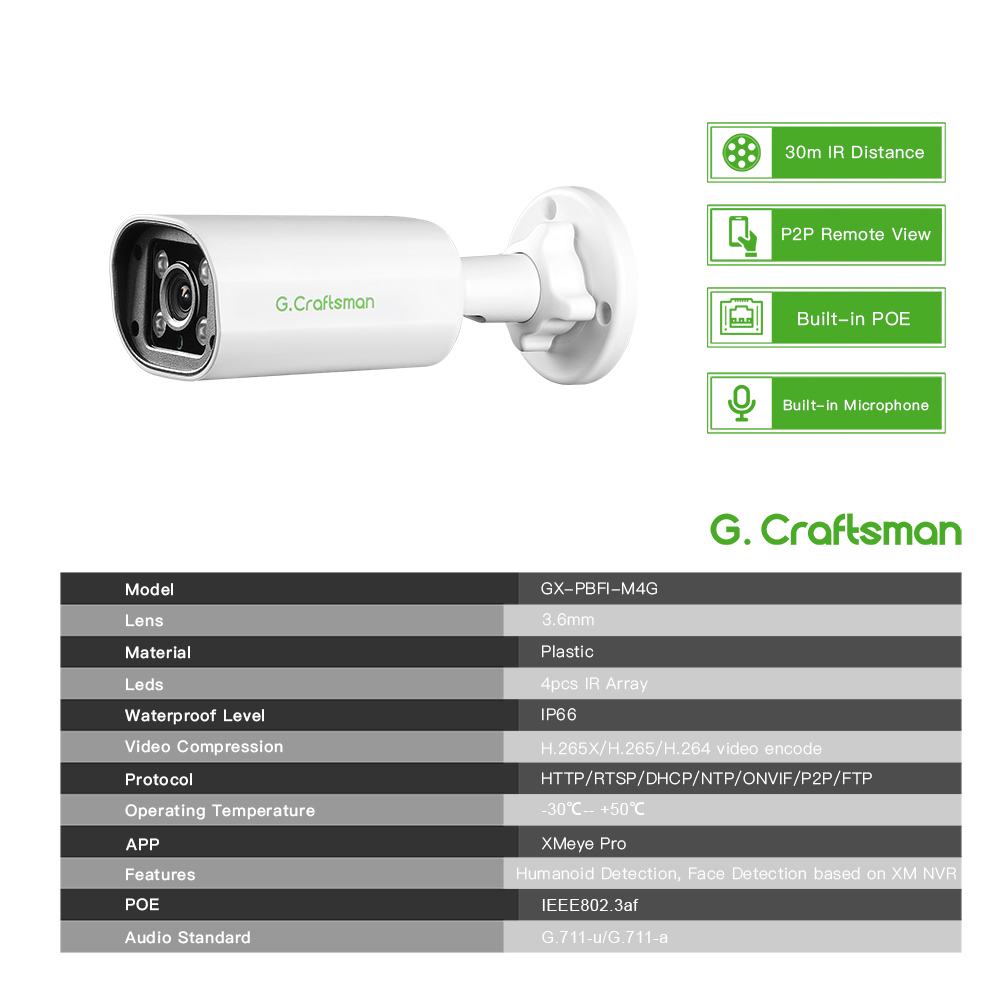 C GC PB 4MP POE IP 카메라, 내장 마이크 - Home Security For Apartments 리뷰 및 가격