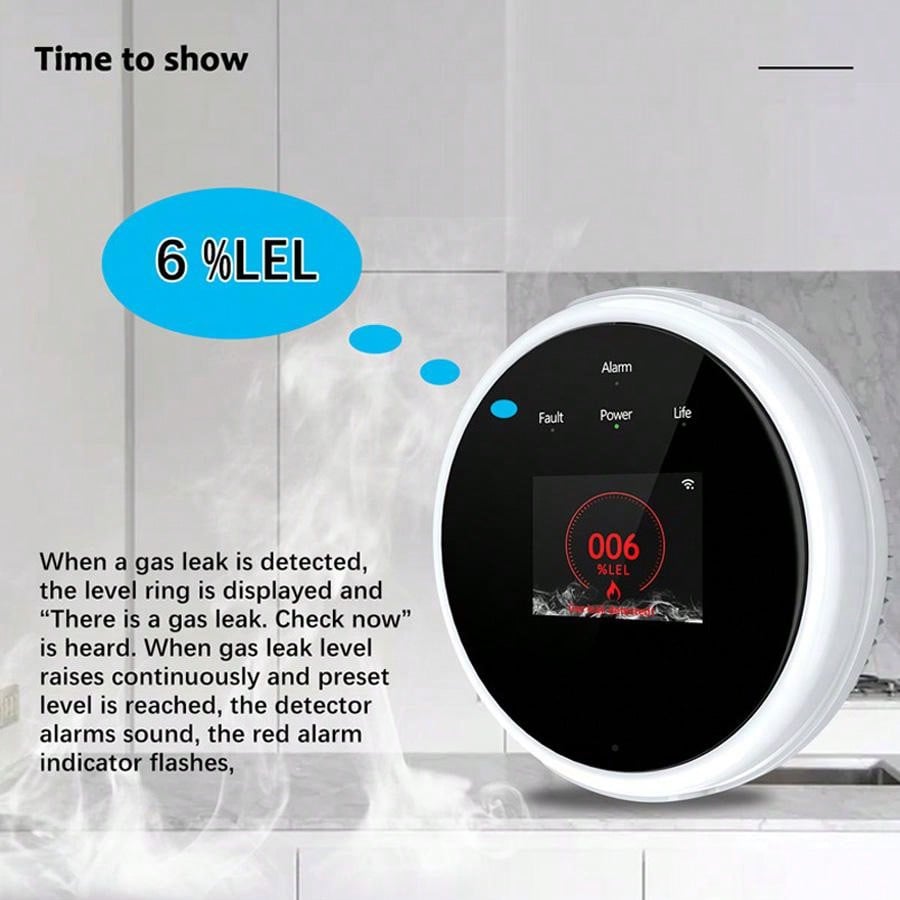 2.4G WiFi 가스 경보 센서 가연성 가스 감지기는 - Home Security Items 리뷰 및 가격