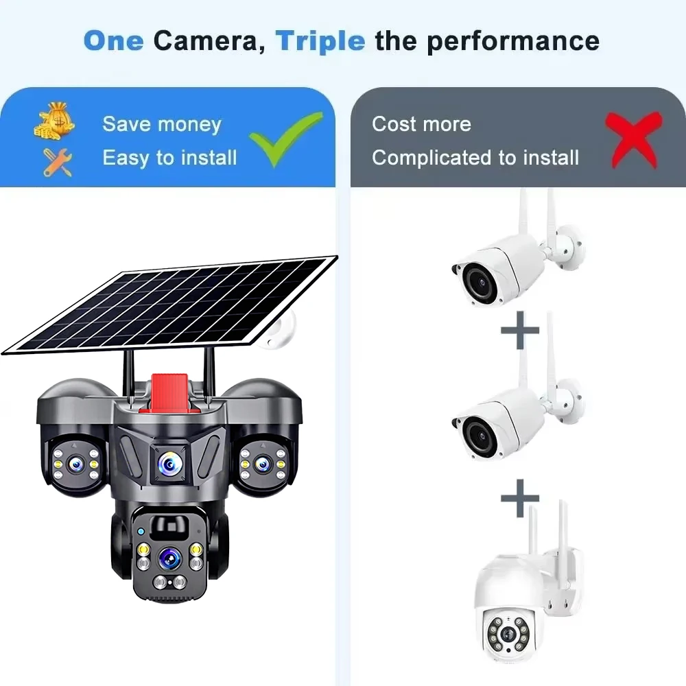 KERUI V380 Pro 야외 PTZ 6MP WIFI - Home Security Monitoring Service 리뷰 및 가격