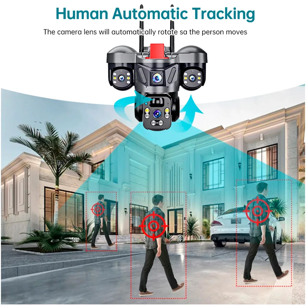 KERUI V380 Pro 야외 PTZ 6MP WIFI - Home Security Monitoring Service 리뷰 및 가격